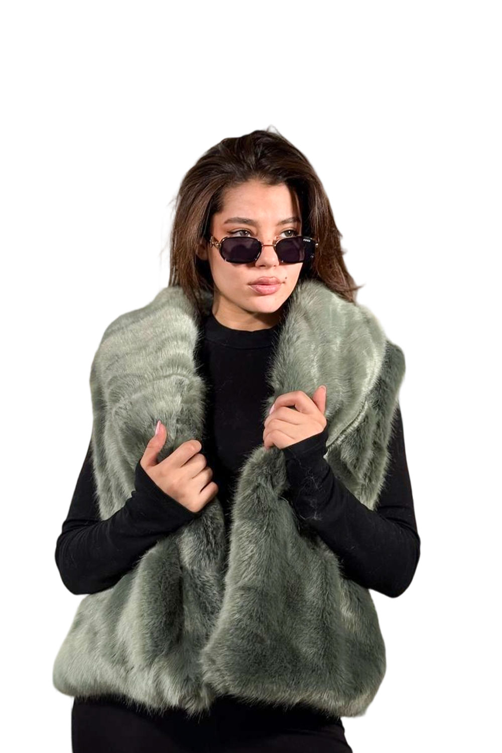 جاكيت فرو بدون اكمام - الصورة 3