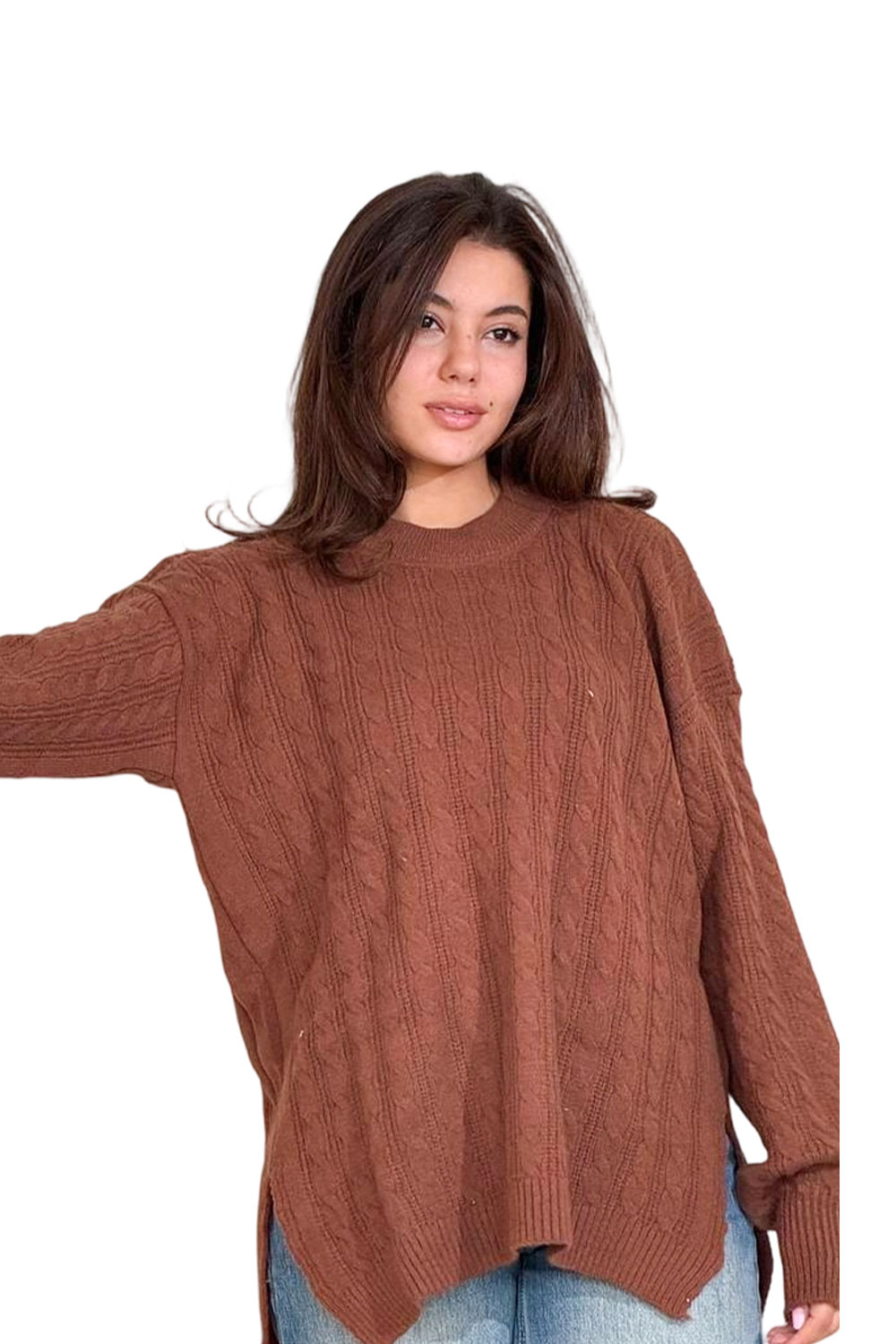 بلوفر تريكو رقبة مستديرة - الصورة 7