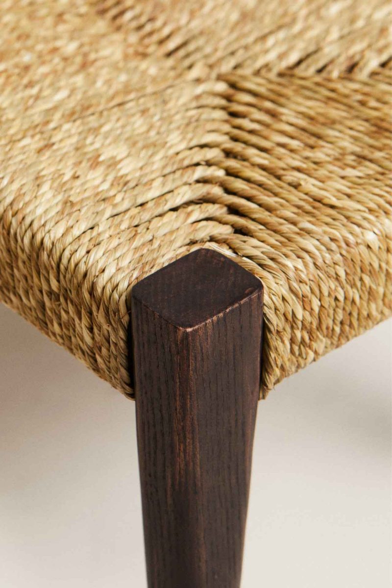 OAK AND SEAGRASS MINI STOOL - Image 8